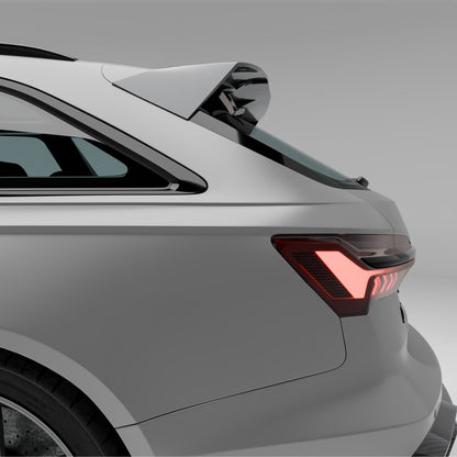 RS6 C8 Avant carbon roof spoiler upper rear styling angle