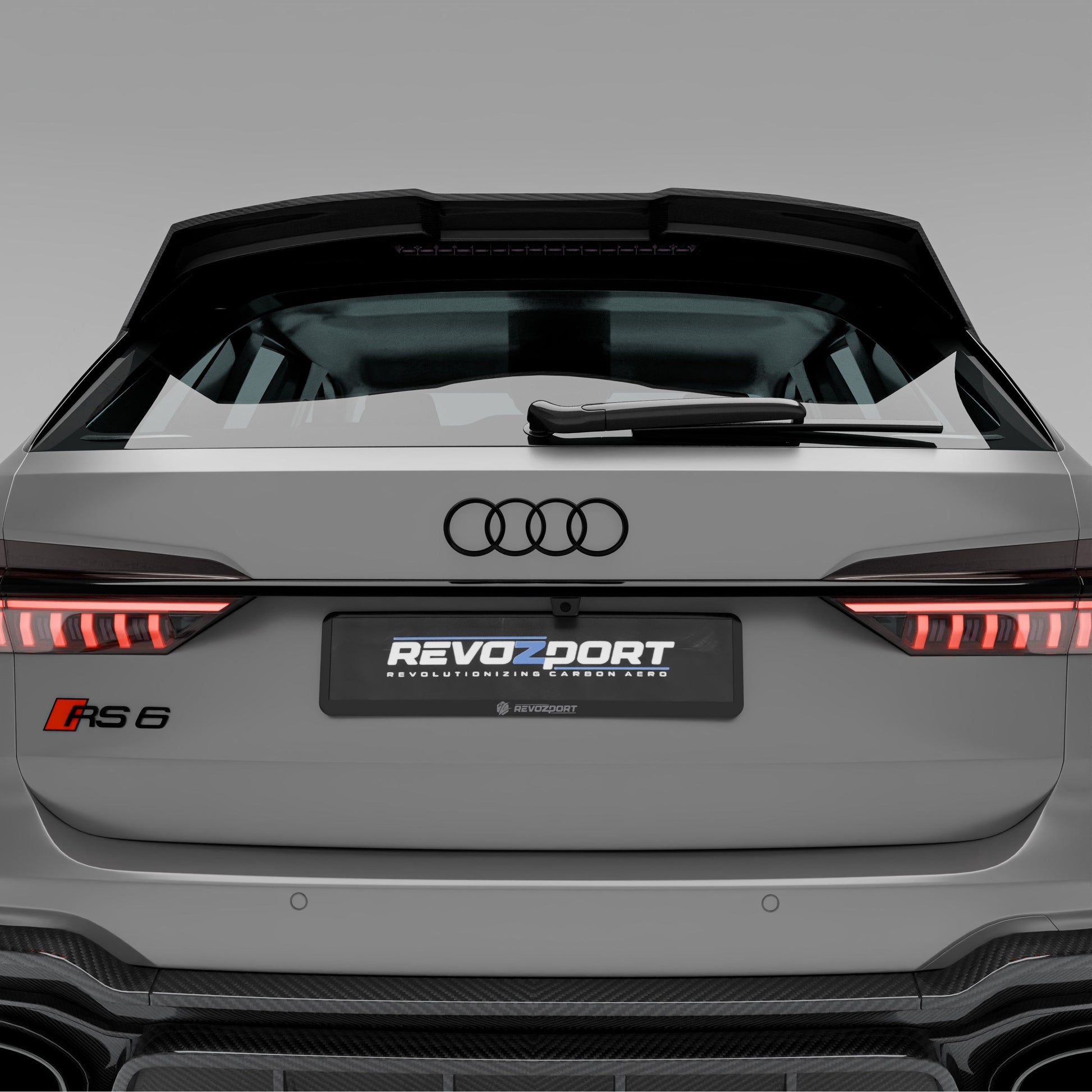 Audi RS6 carbon fiber roof spoiler product showcase view