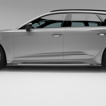 Audi RS6 C8 Avant side skirts product shot, side angle