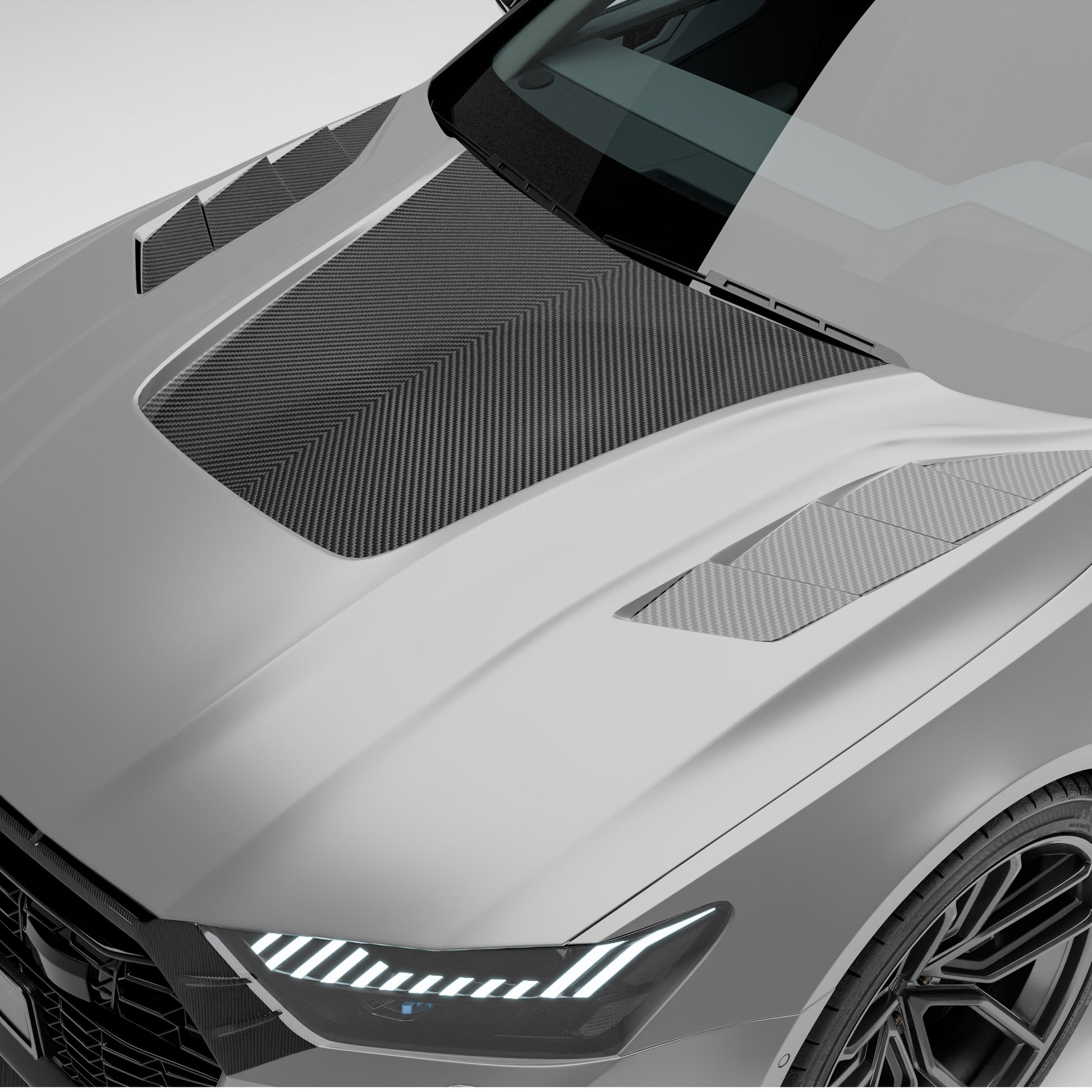 Audi RS7 C8 carbon fiber body kit full rear view