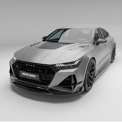 Audi RS7 carbon fiber front lip full product view