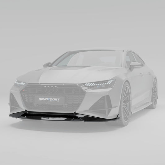 RS7 C8 carbon fiber front splitter lower bumper detail