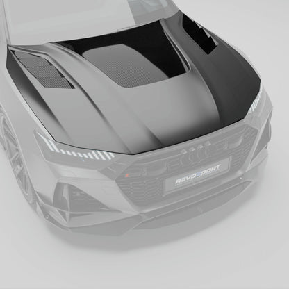 RS7 C8 carbon fiber hood center structure detail