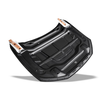 RS7 carbon fiber hood underside structure view