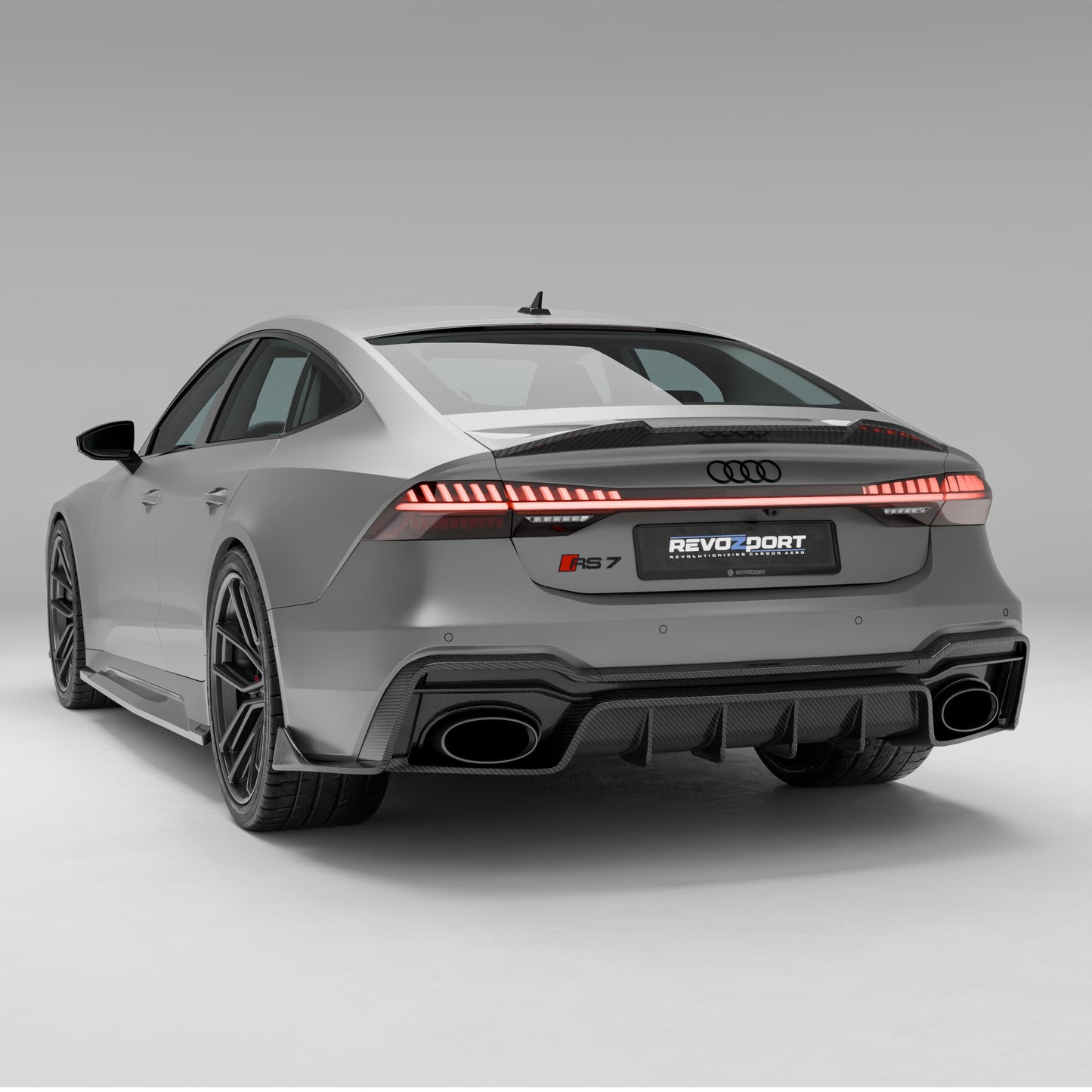 Audi RS7 C8 Sportback rear diffuser low angle showcase