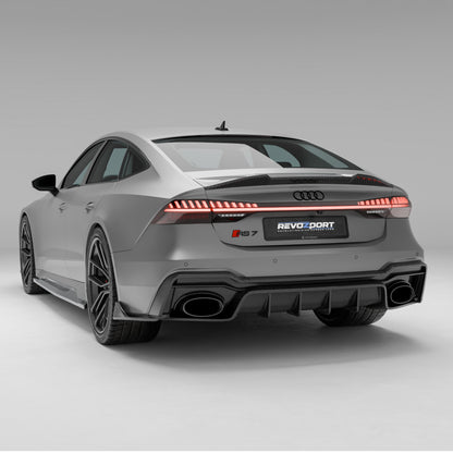Audi RS7 C8 Sportback rear diffuser low angle showcase