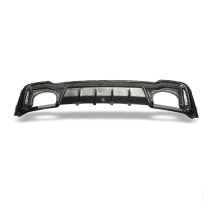 RS7 carbon fiber rear diffuser exhaust surround detail