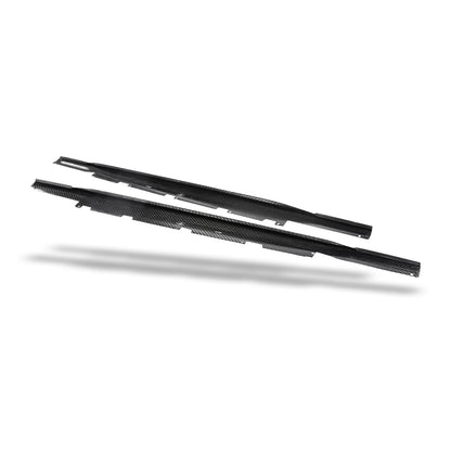 Audi RS7 C8 carbon fiber side skirt edge lip detail