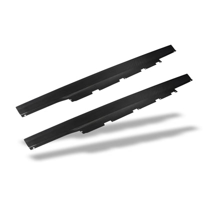 RS7 carbon fiber side skirt underside mounting view