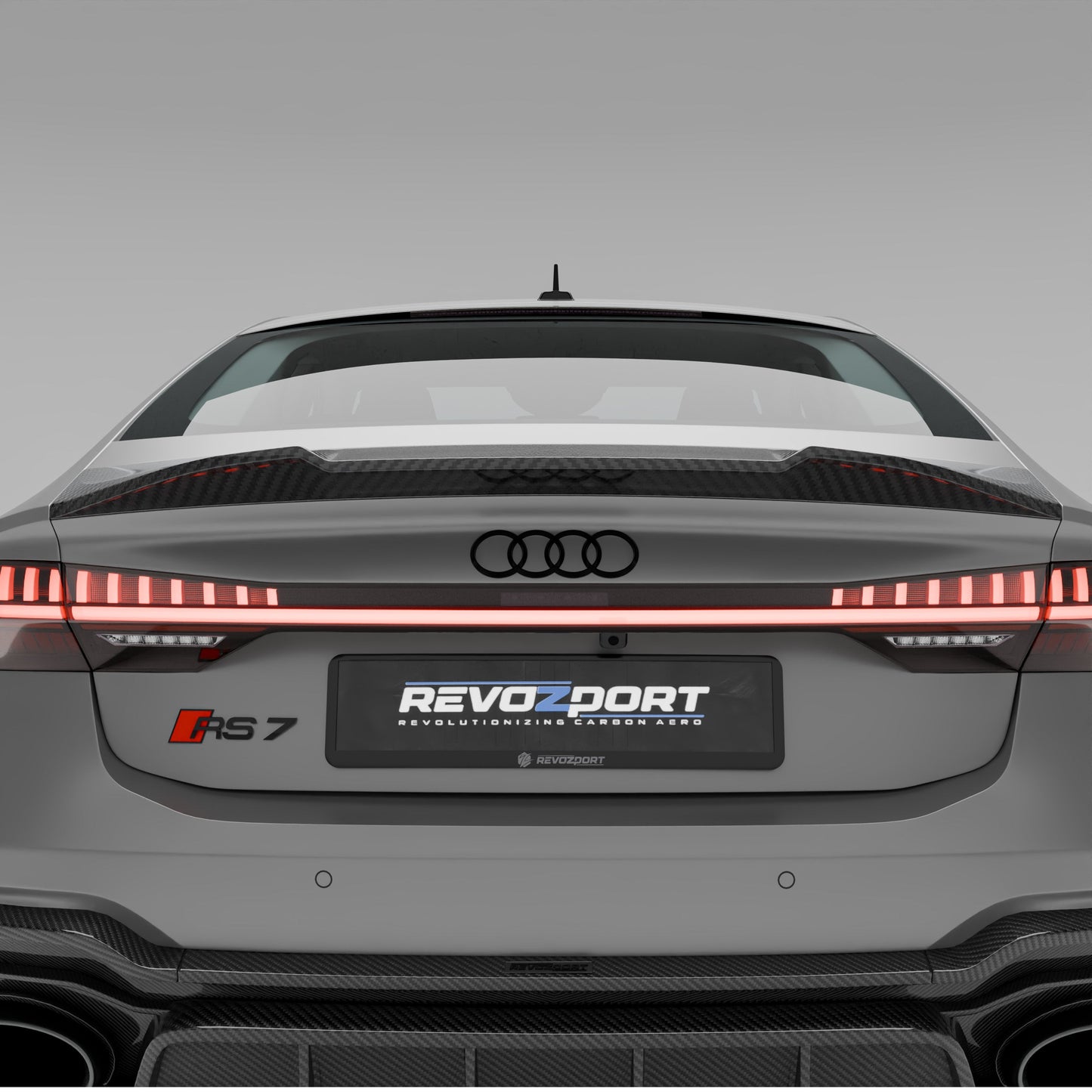 Audi RS7 C8 Sportback trunk spoiler upper rear styling angle