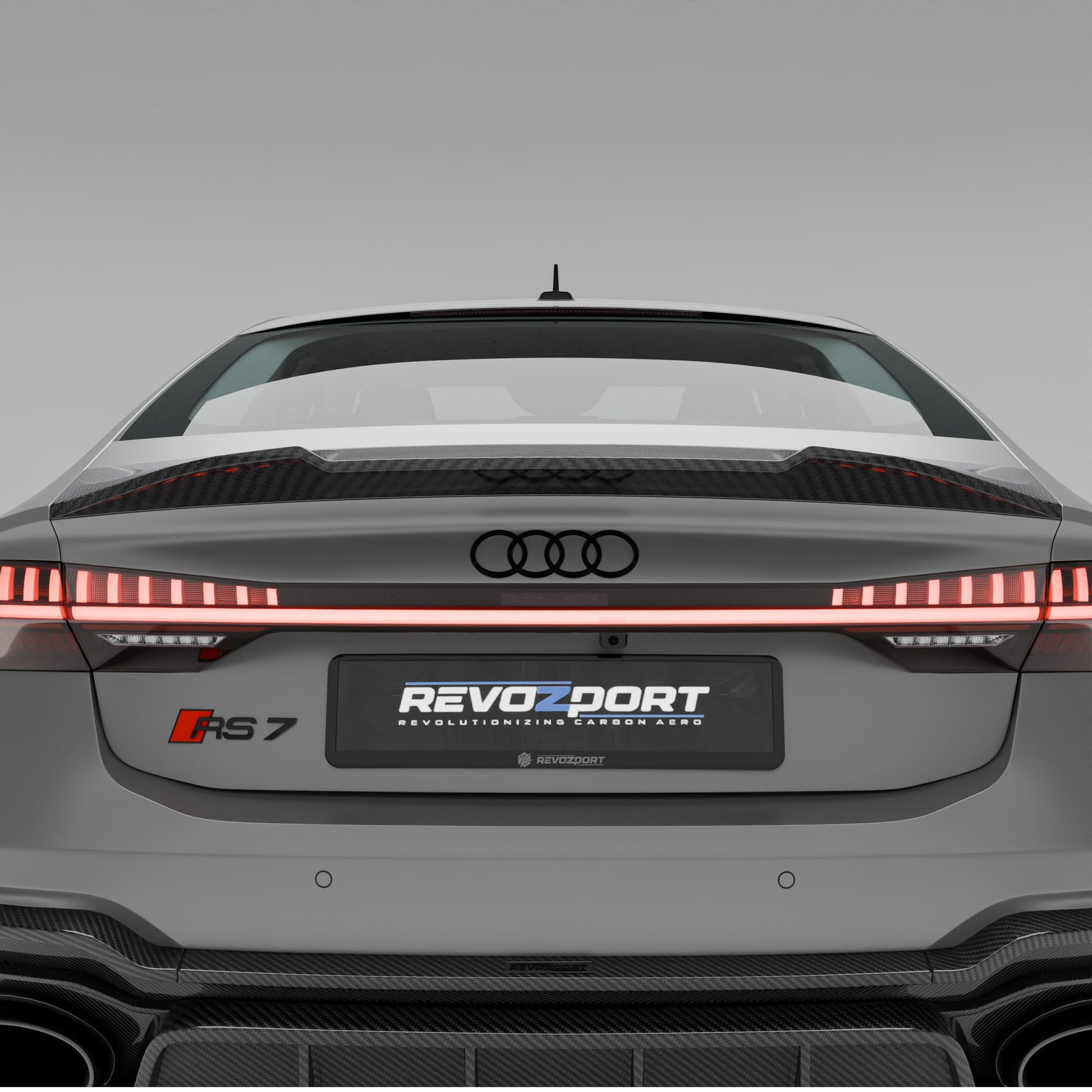 Audi RS7 C8 Sportback trunk spoiler upper rear styling angle