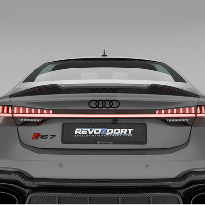 Audi RS7 C8 Sportback trunk spoiler upper rear styling angle