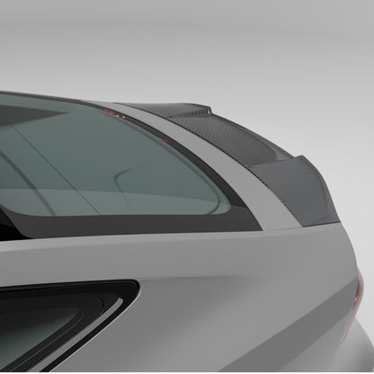 Audi RS7 C8 Sportback carbon fiber trunk spoiler rear three quarter view