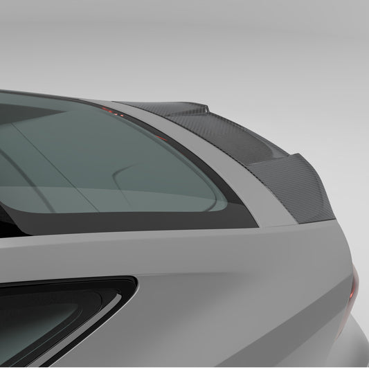 Audi RS7 C8 Sportback carbon fiber trunk spoiler rear three quarter view