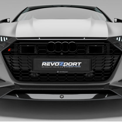 Audi RS7 C8 Sportback carbon fiber front grille trim front view