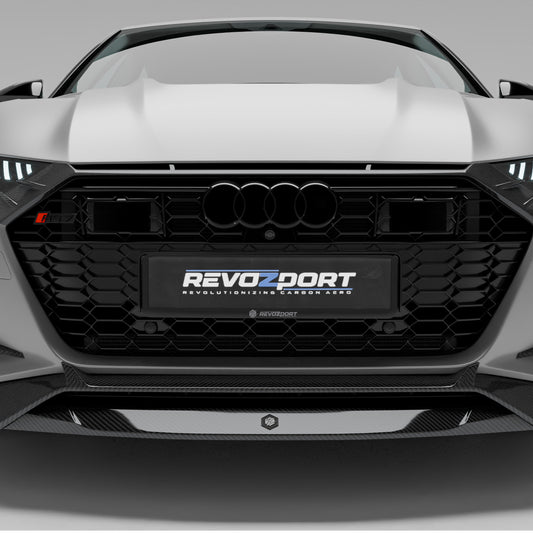 Audi RS7 C8 Sportback carbon fiber front grille trim front view