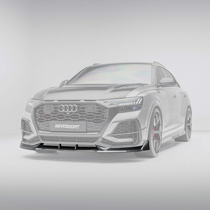 Audi RSQ8 Pre-LCI carbon fiber front lip side view showing extension depth