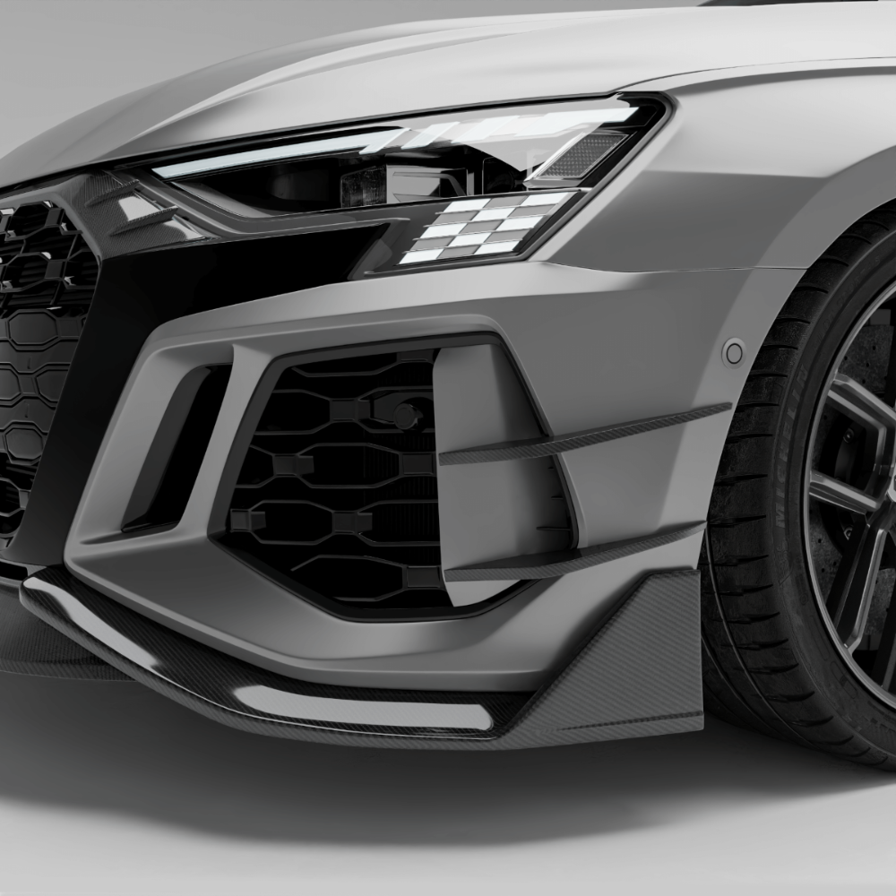 Audi RS3 8Y sedan carbon fiber canards main view