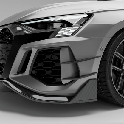 Audi RS3 8Y sedan carbon fiber canards main view