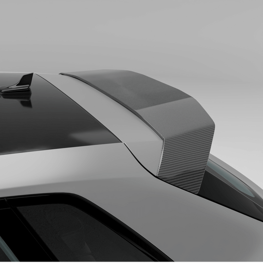 Audi RS3 8Y Sportback carbon fiber roof spoiler, rear studio view