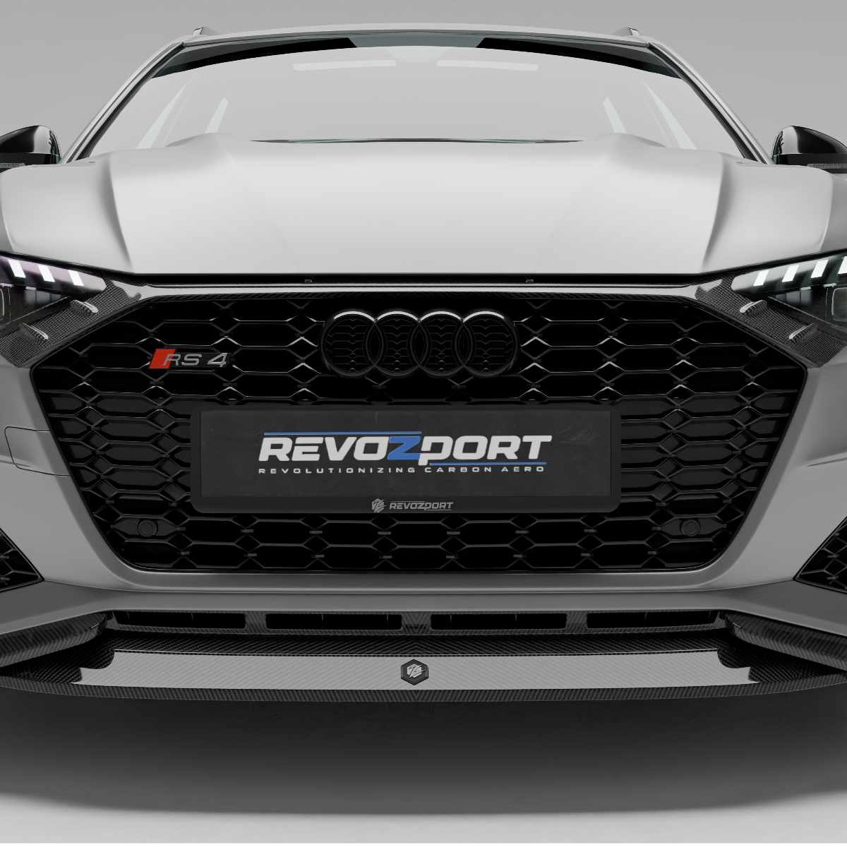 Audi RS4 B9.5 Facelift Avant carbon fiber front grille main view