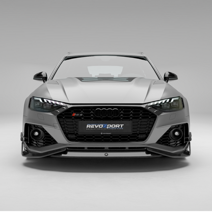 Audi RS4 B9.5 Avant carbon front grille design rendering view