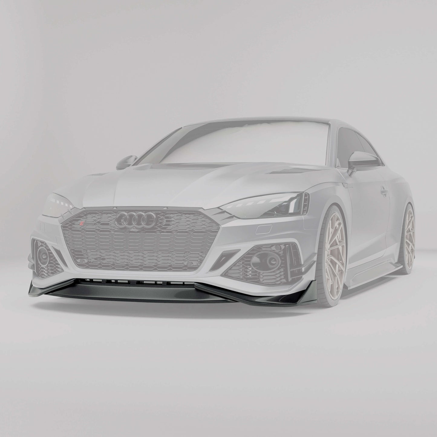 Audi RS5 carbon fiber front lip full front face view