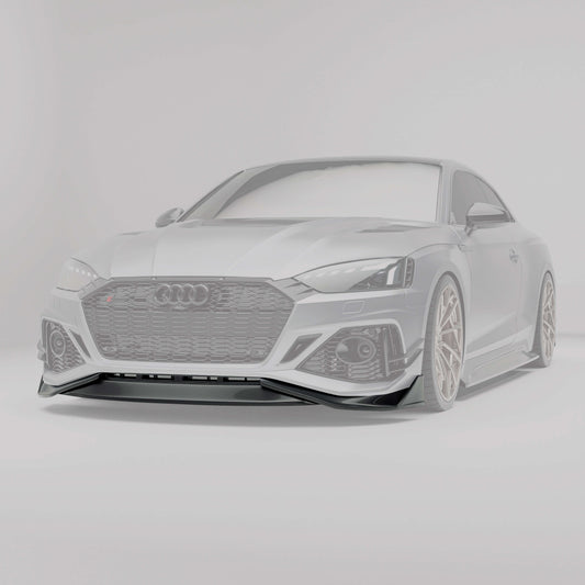 Audi RS5 carbon fiber front lip full front face view
