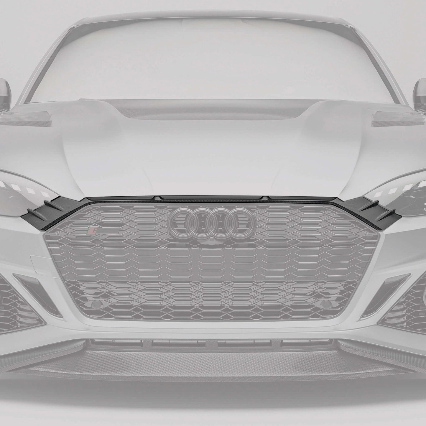Audi RS5 carbon fiber grille angled framing detail view