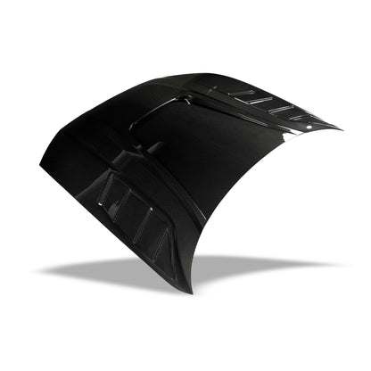 Audi RS6 C8 carbon hood from above, vehicle detail