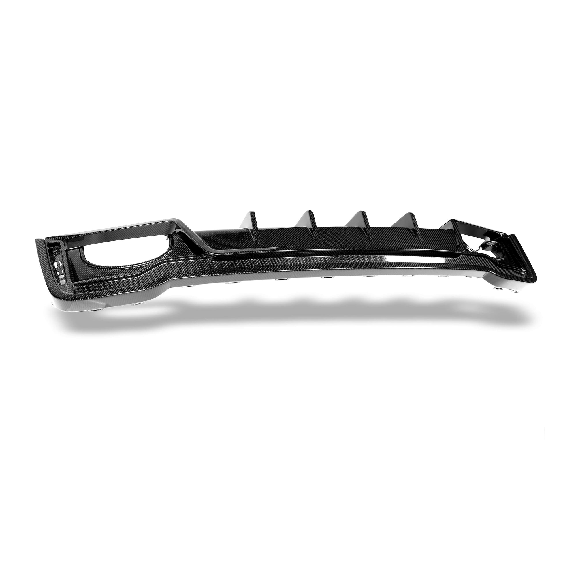 Carbon fiber RS6 diffuser surface finish view