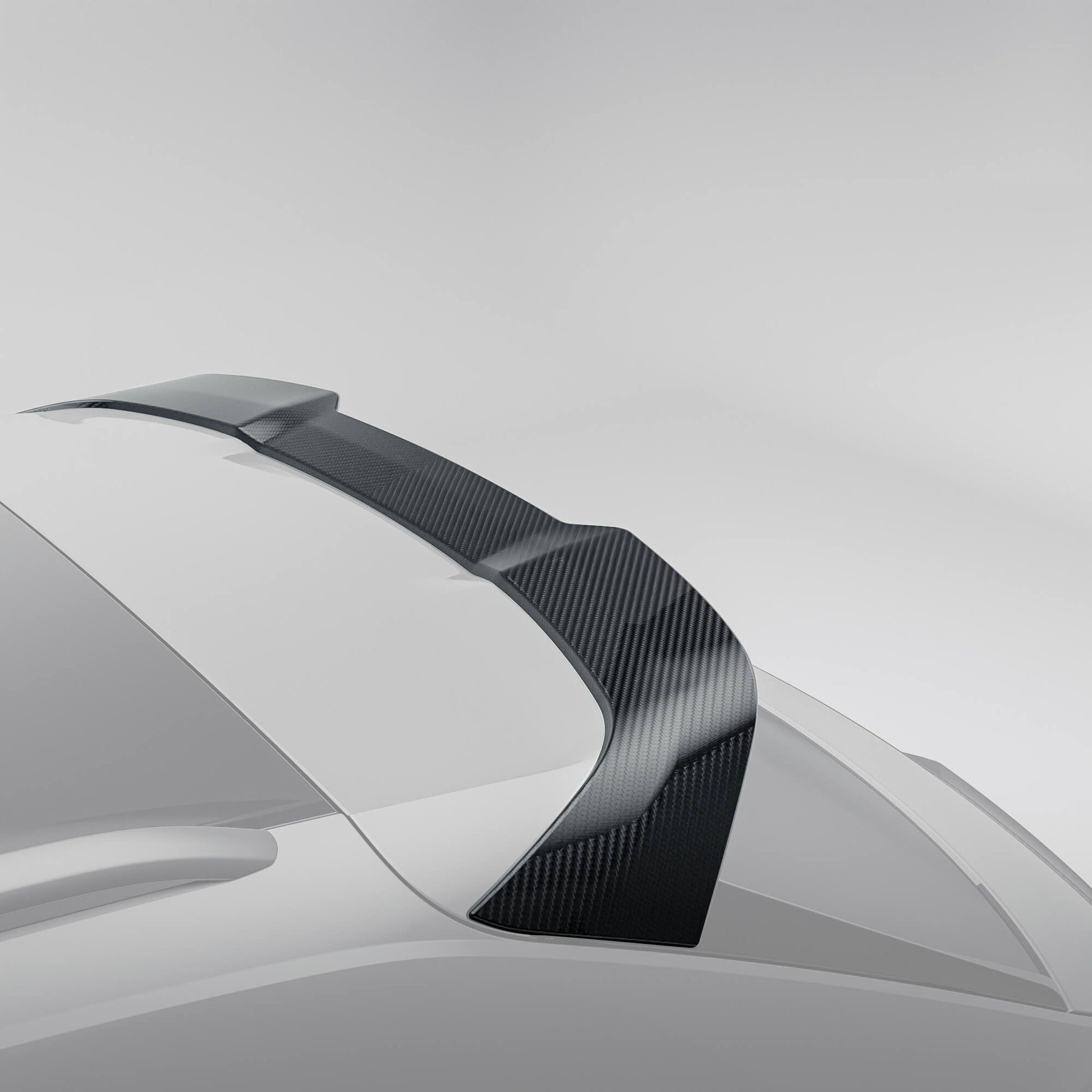 Carbon fiber roof spoiler for Audi RSQ8 4M Pre-LCI, close-up of the weave and edge