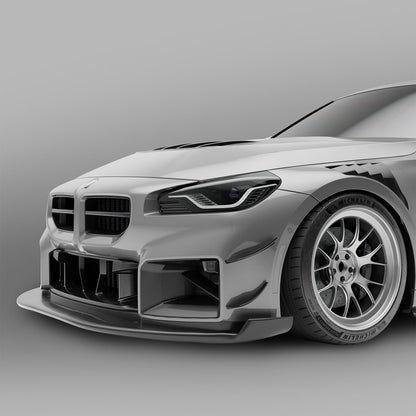BMW M2 G87 carbon canards, underside contour detail