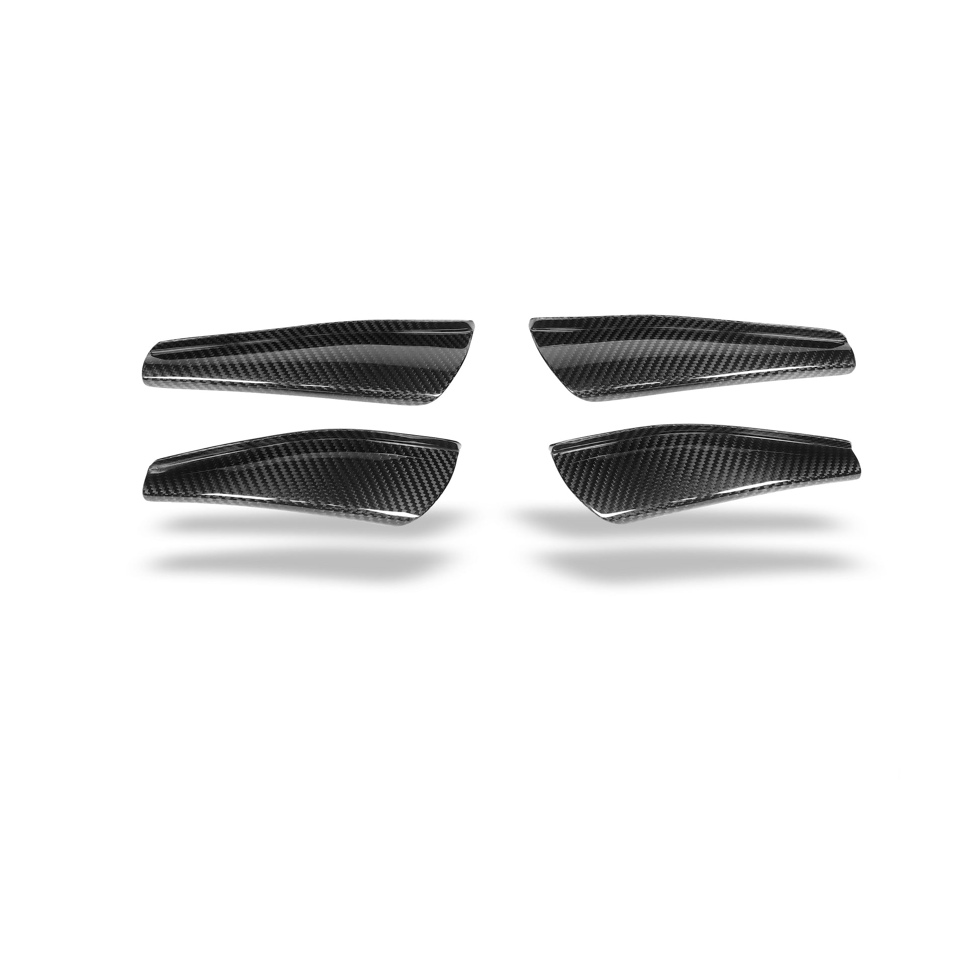BMW M2 G87 front canards, three-quarter mounted view