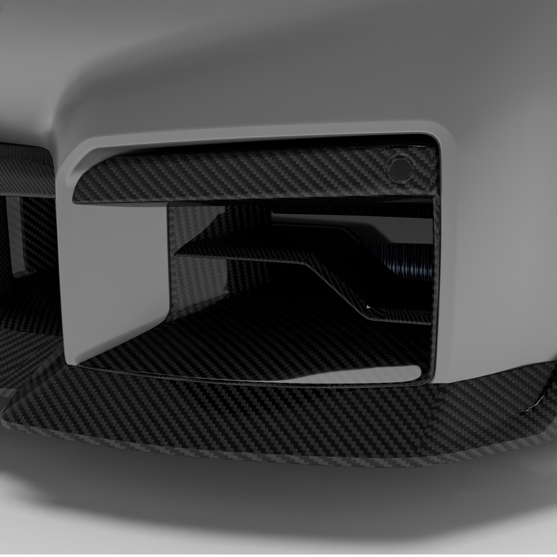 BMW M2 G87 carbon fiber front inlets, three-quarter view