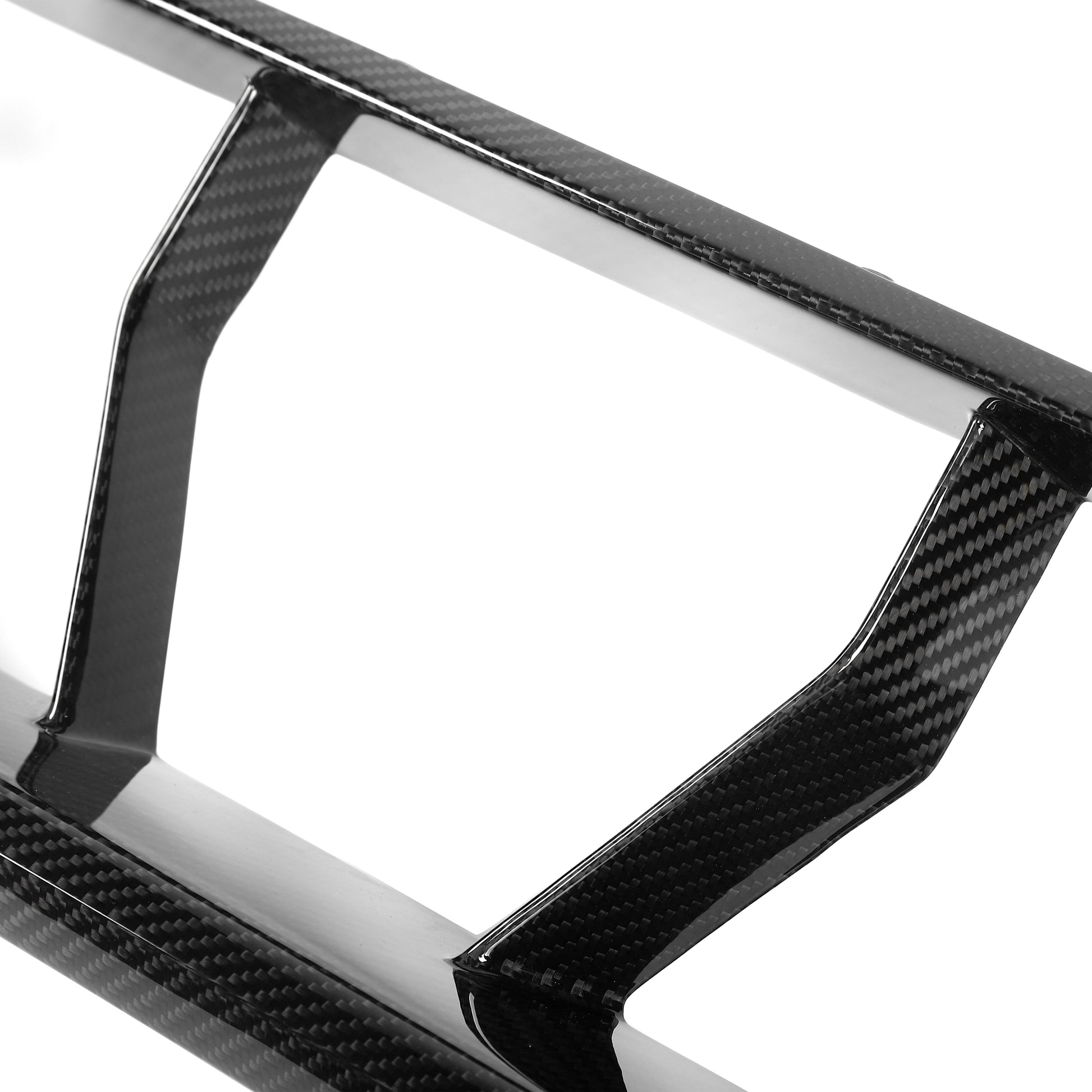 BMW M2 G87 carbon center trim installed on bumper