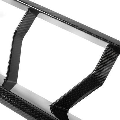 BMW M2 G87 carbon center trim installed on bumper