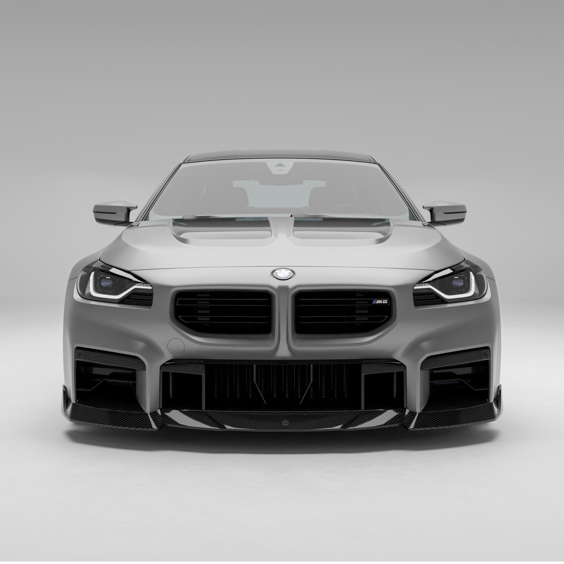 BMW M2 G87 carbon fiber hood finished gloss surface close-up