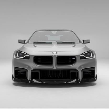 BMW M2 G87 carbon fiber hood finished gloss surface close-up