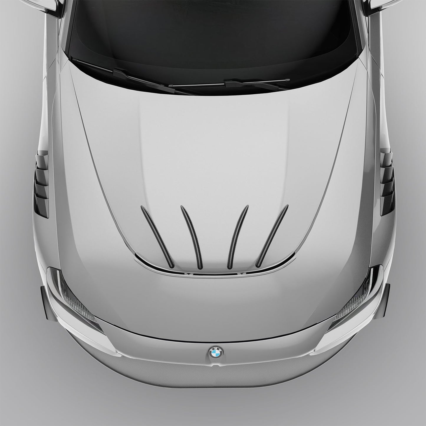 BMW M2 G87 carbon hood, rear edge and cowl detail