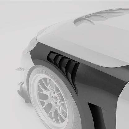 BMW M2 G87 carbon fiber front fender showing dual vent detail