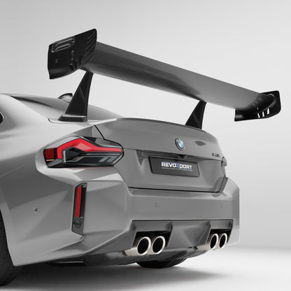 BMW M2 G87 carbon fiber OEM replacement diffuser, rear view