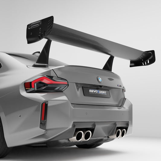 BMW M2 G87 carbon fiber OEM replacement diffuser, rear view