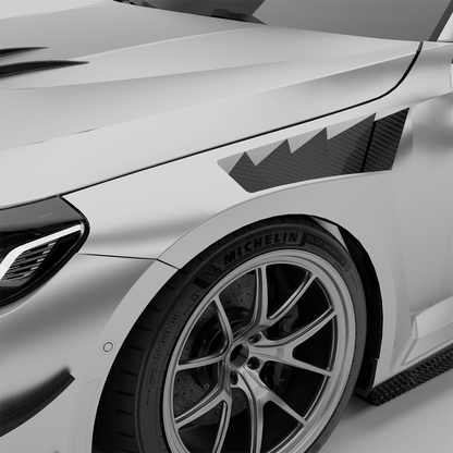 BMW M2 G87 race front fenders, product render side render
