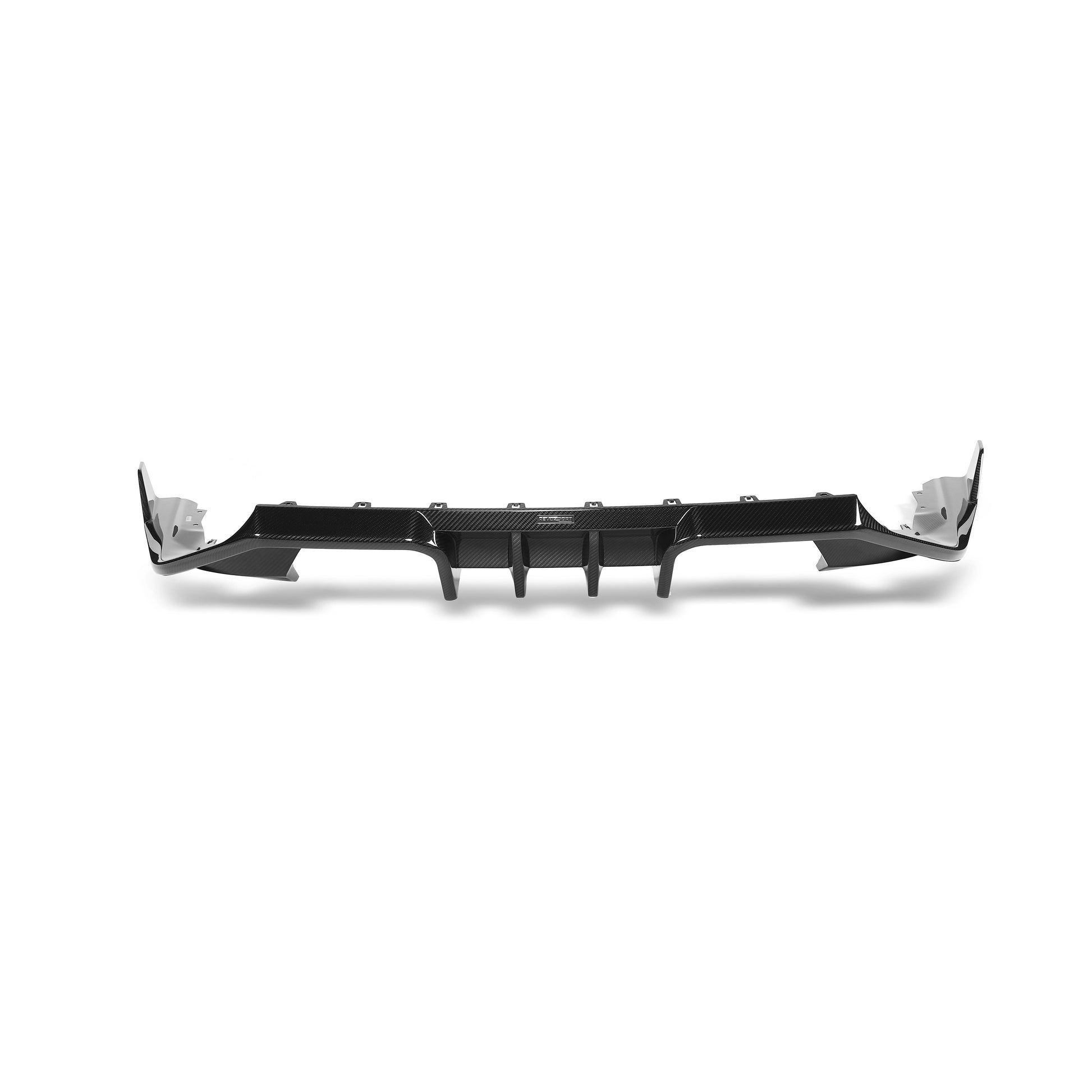 BMW M2 G87 carbon fiber rear diffuser fitted on car rear detail