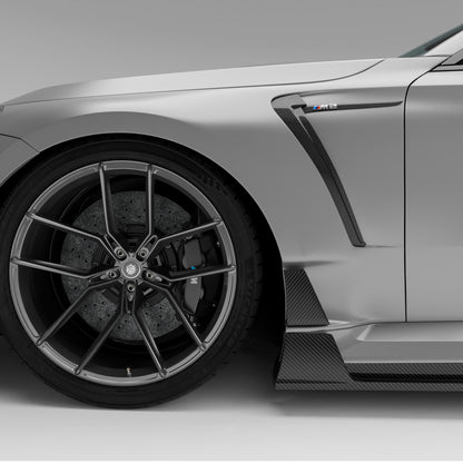 BMW M2 G87 carbon fender wide stance side context view