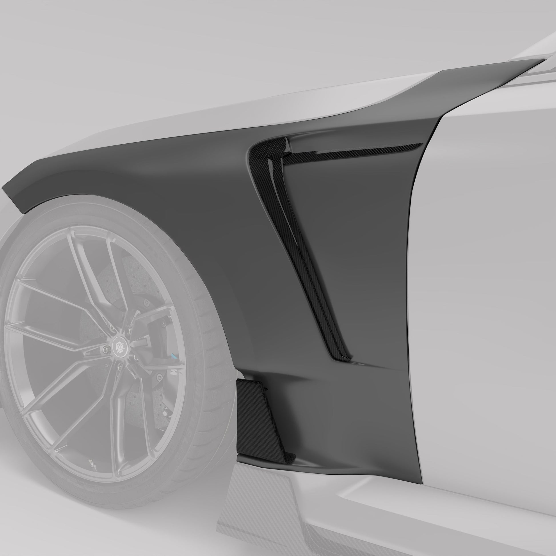 BMW M2 G87 carbon side fender angled quarter view