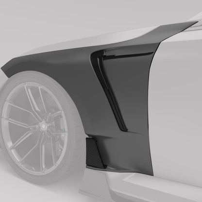 BMW M2 G87 carbon side fender angled quarter view