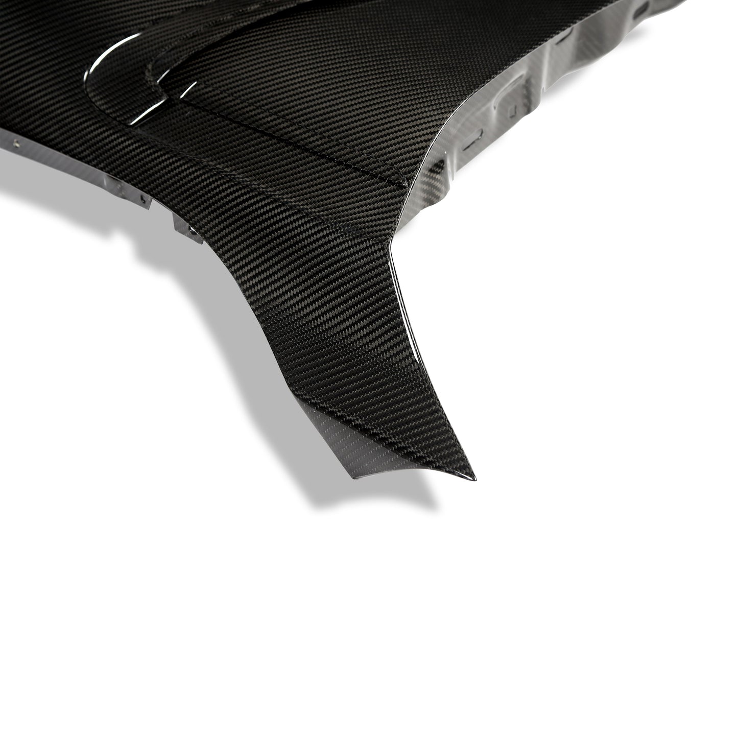 BMW M2 G87 carbon fiber fender underside mounting view