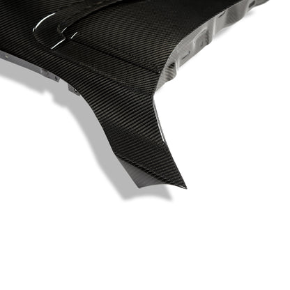 BMW M2 G87 carbon fiber fender underside mounting view